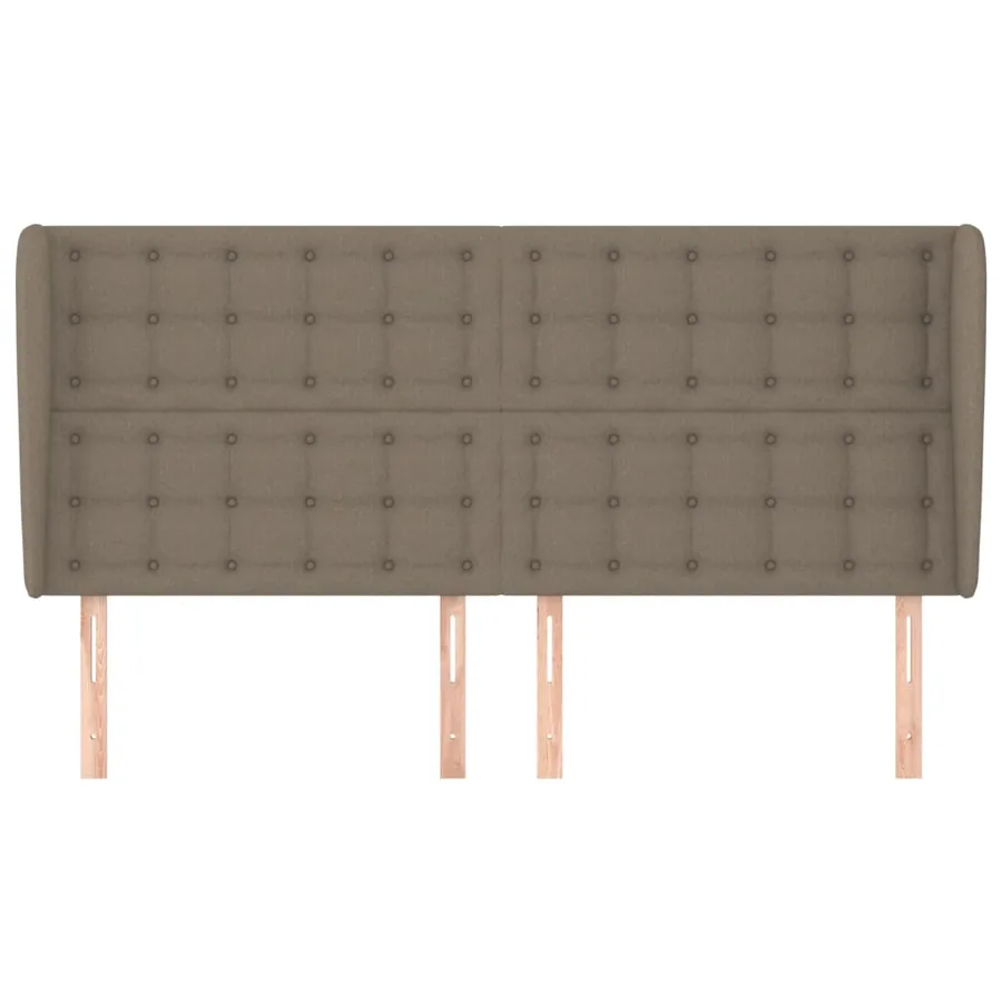Tête de lit avec oreilles Taupe 183x23x118/128 cm Tissu - 3