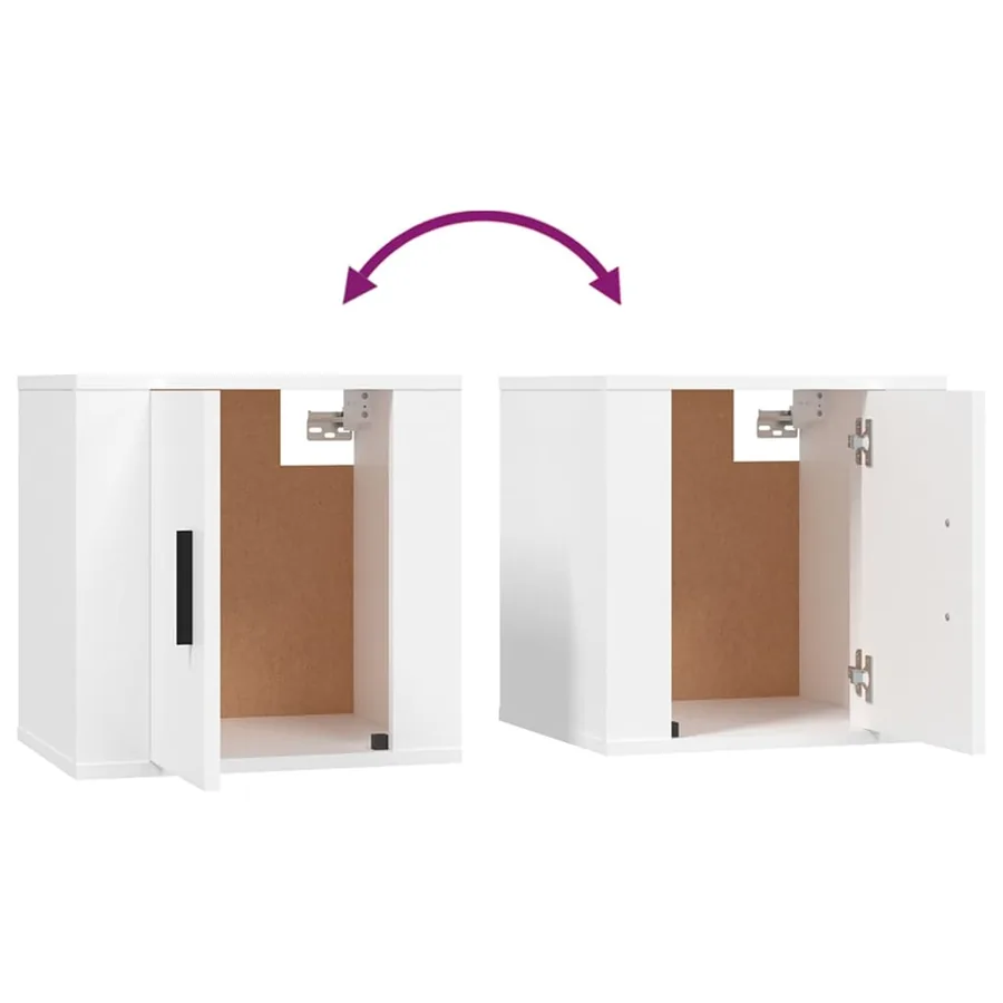Meuble TV mural Blanc 40x34,5x40 cm - 9