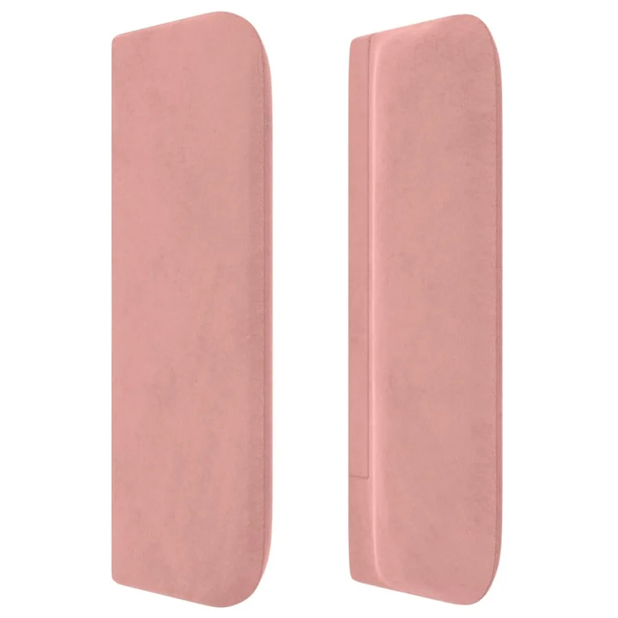 Tête de lit avec oreilles Rose 203x16x78/88 cm Velours - 4