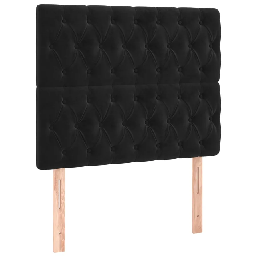 Tête de lit à LED Noir 90x7x118/128 cm Velours - 4