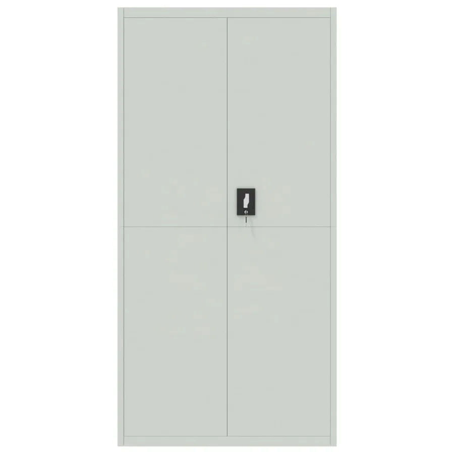 Classeur gris clair 90x40x180 cm acier - 3