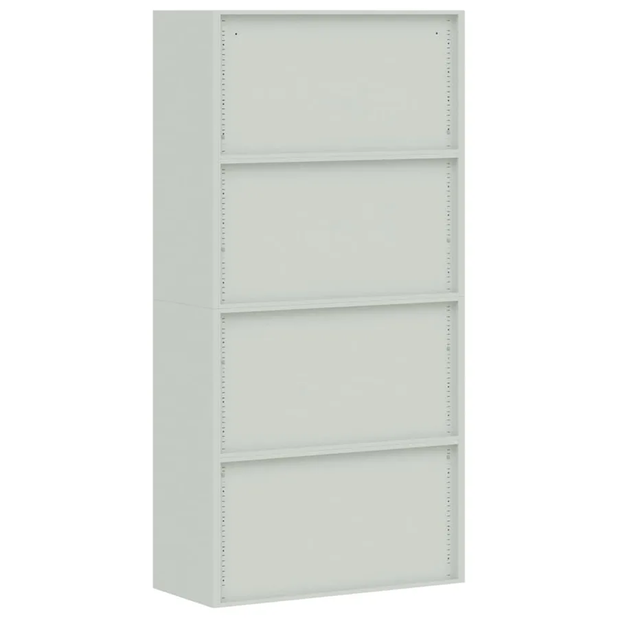Classeur gris clair 90x40x180 cm acier - 6