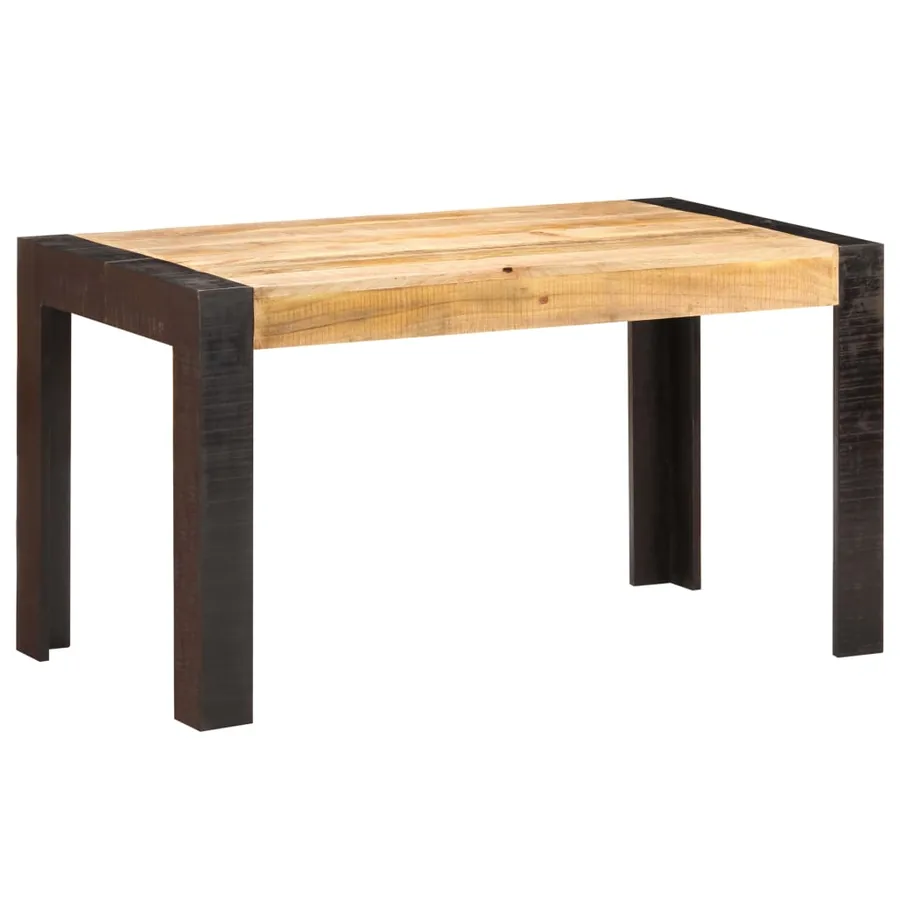 Table de salle à manger 140x70x76 cm Bois de manguier brut