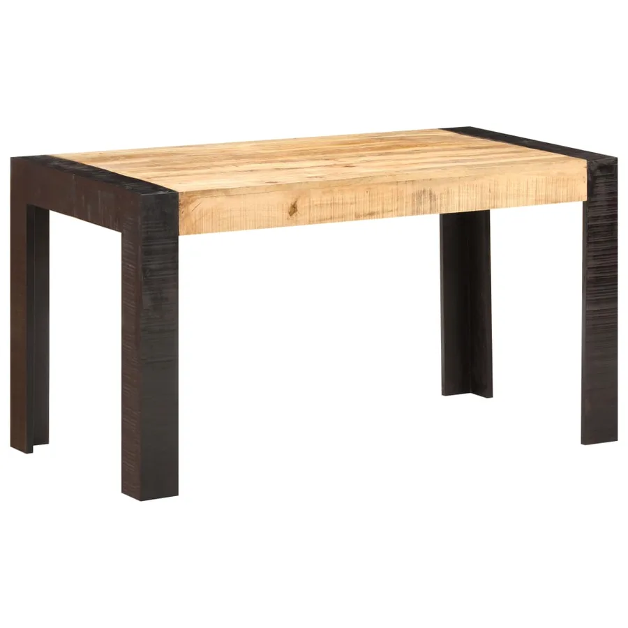 Table de salle à manger 140x70x76 cm Bois de manguier brut - 10