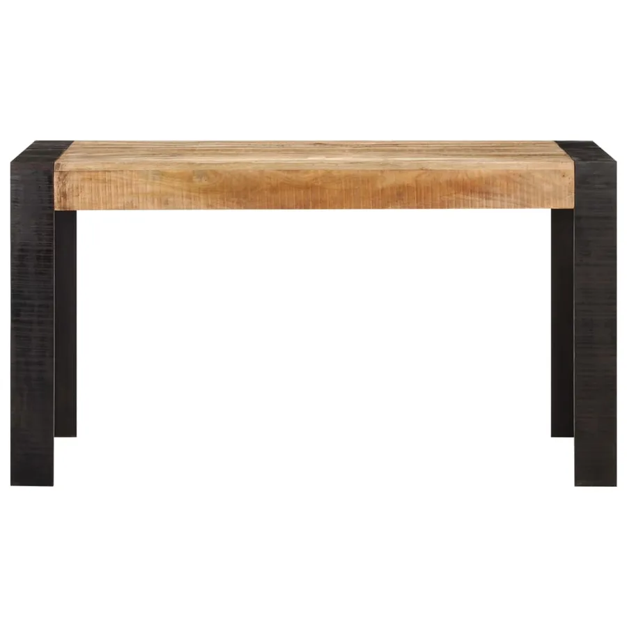 Table de salle à manger 140x70x76 cm Bois de manguier brut - 2