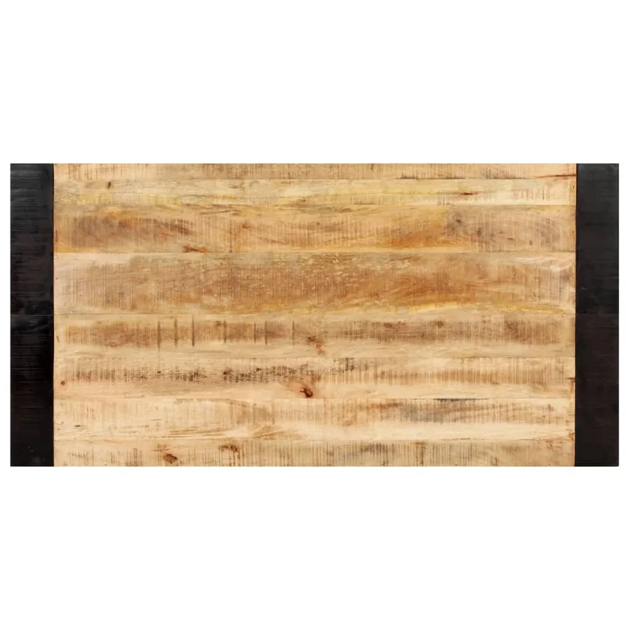 Table de salle à manger 140x70x76 cm Bois de manguier brut - 4