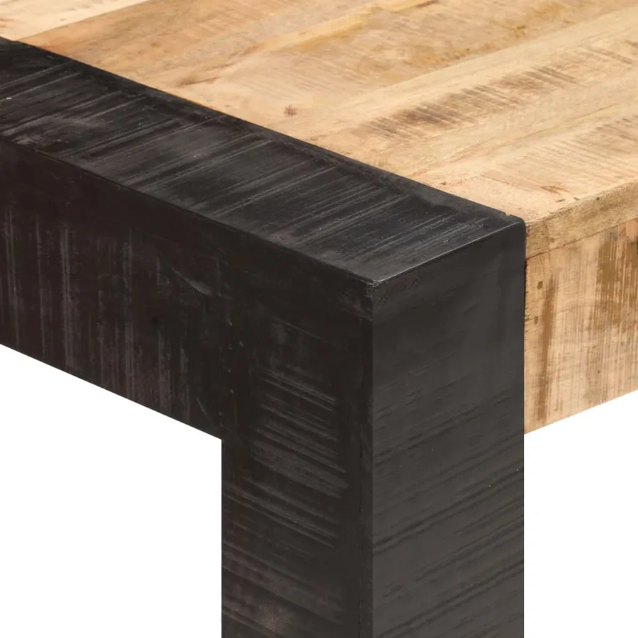 Table de salle à manger 140x70x76 cm Bois de manguier brut - 5