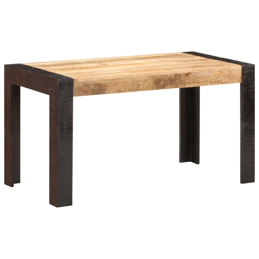 Table de salle à manger 140x70x76 cm Bois de manguier brut - 7
