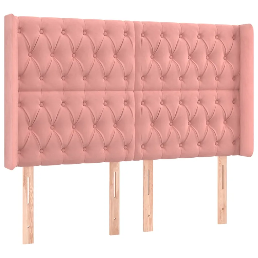 Tête de lit à LED Rose 163x16x118/128 cm Velours - 3