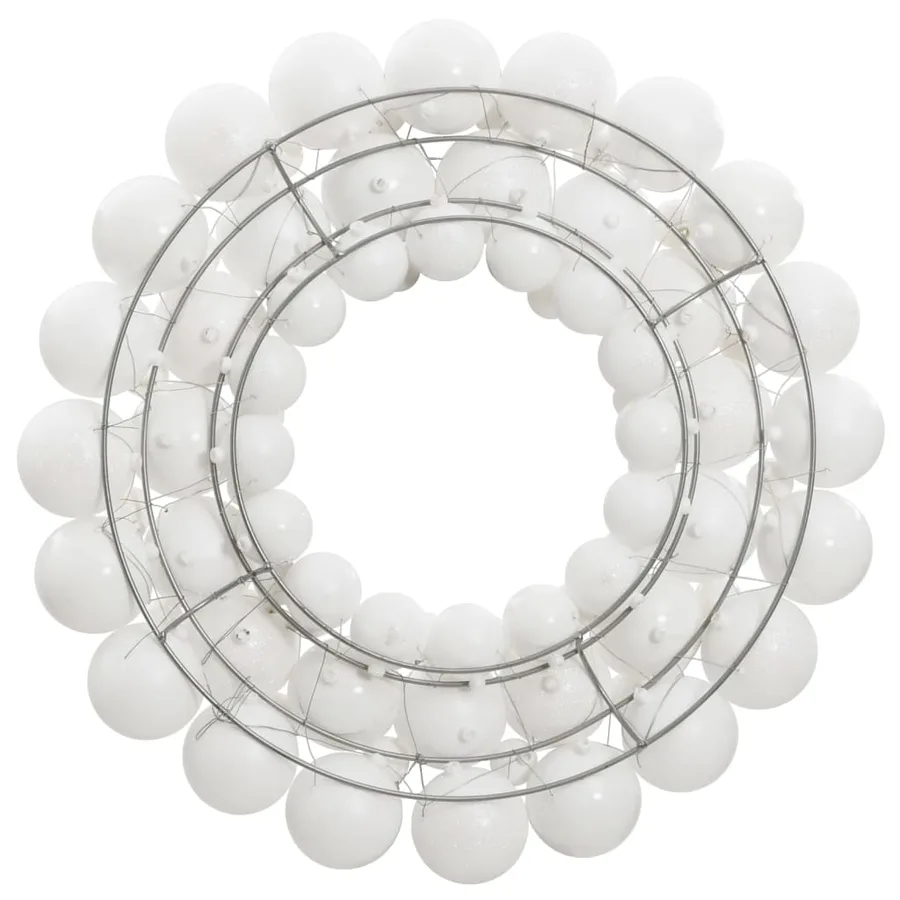 Couronne de Noël blanc 45 cm polystyrène - 2