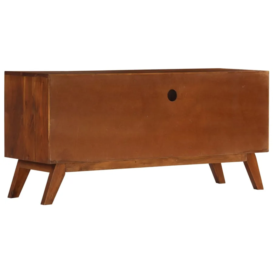 Meuble TV avec 3 tiroirs 110x35x50 cm Bois d'acacia solide - 4