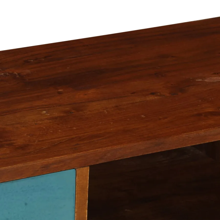 Meuble TV avec 3 tiroirs 110x35x50 cm Bois d'acacia solide - 7