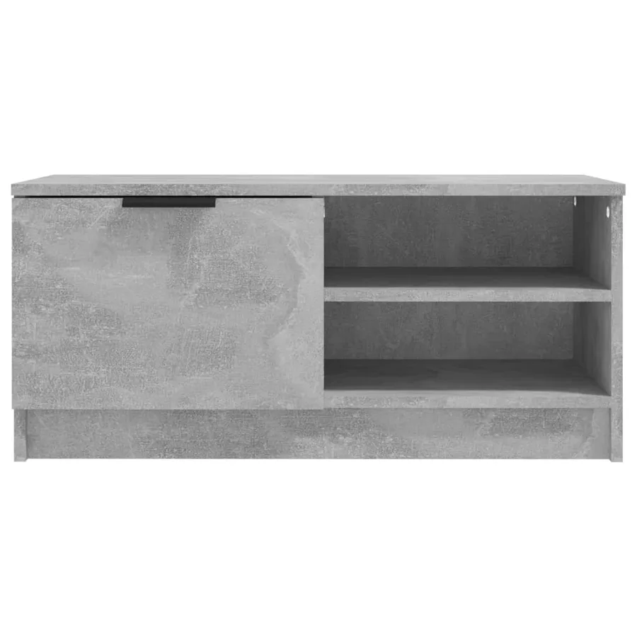 Meuble TV Gris béton 80x35x36,5 cm Bois d'ingénierie - 4