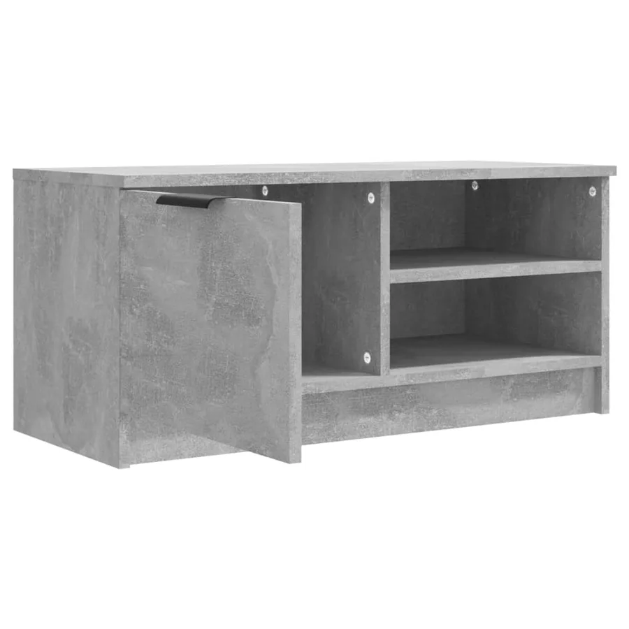 Meuble TV Gris béton 80x35x36,5 cm Bois d'ingénierie - 5