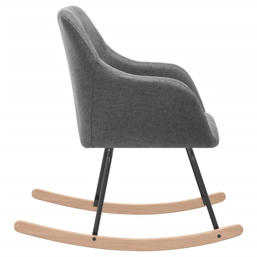 Chaise à bascule Gris clair Tissu - 3