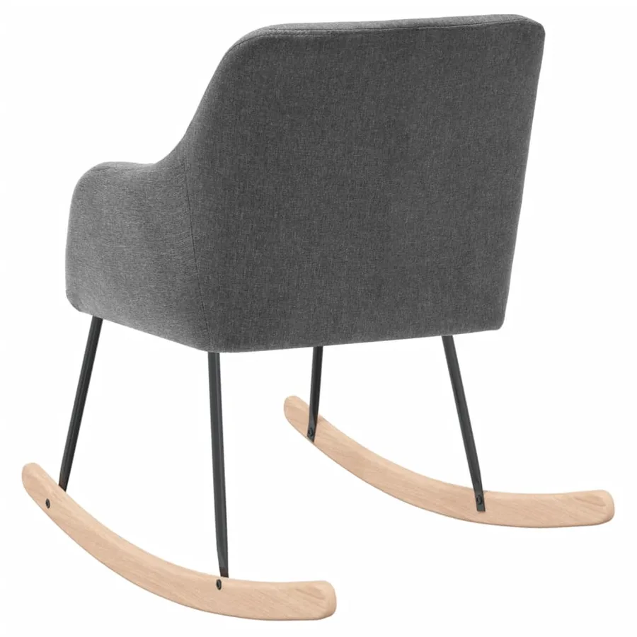 Chaise à bascule Gris clair Tissu - 4