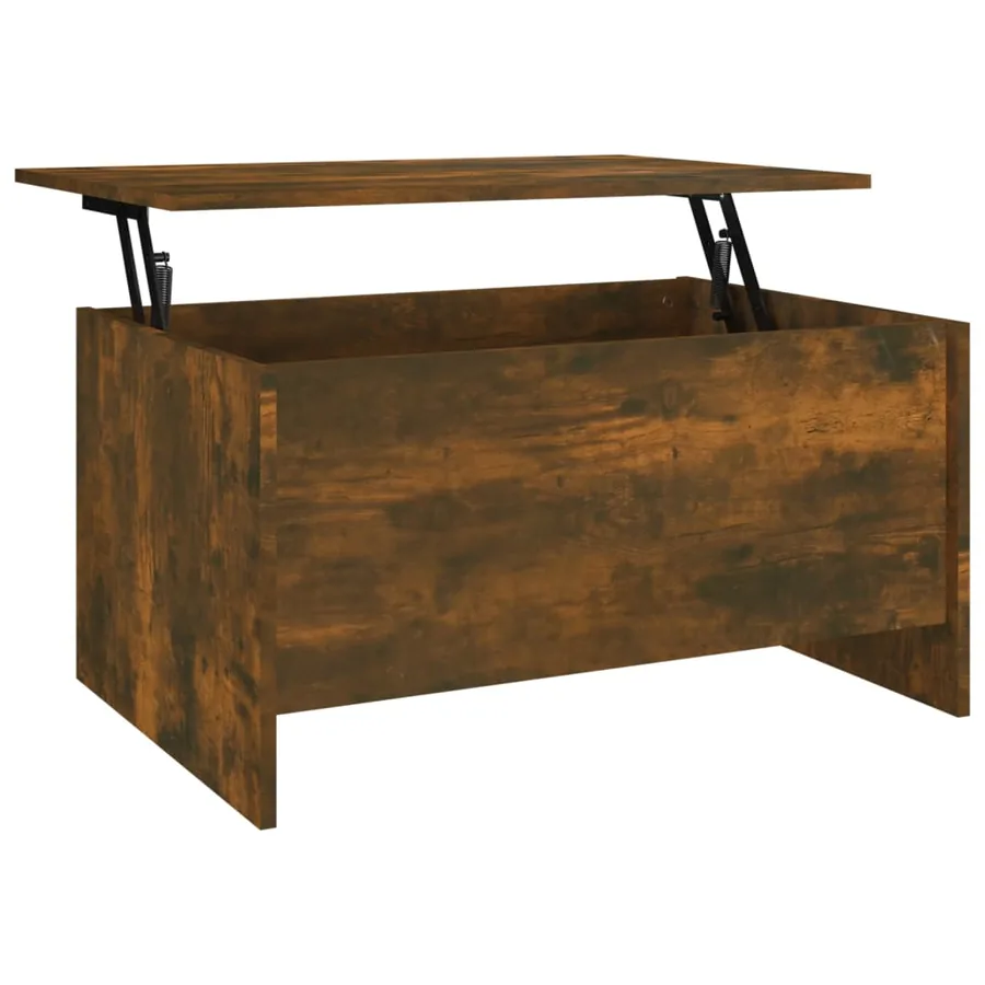 Table basse Chêne fumé 80x55,5x41,5 cm Bois d'ingénierie - 2