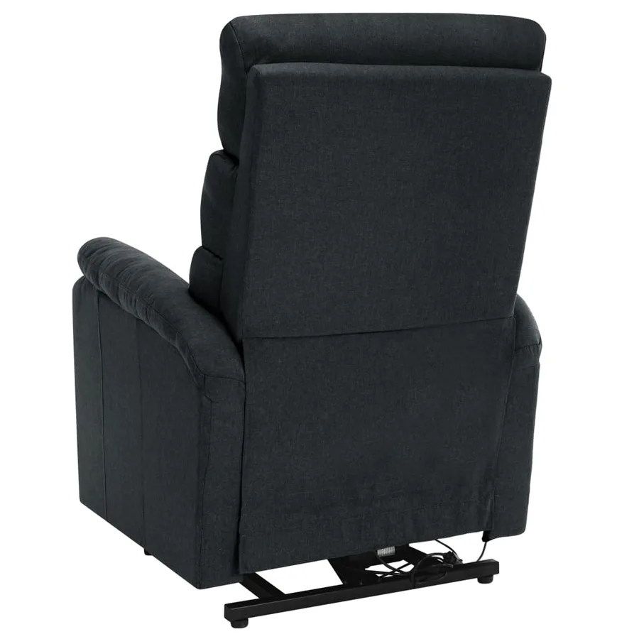 Fauteuil de massage inclinable Gris foncé Tissu - 6