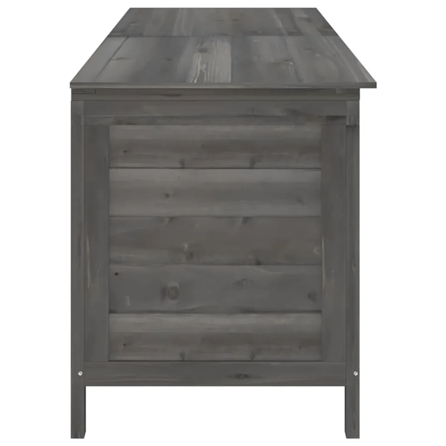 Boîte de rangement de jardin anthracite bois massif de sapin - 5