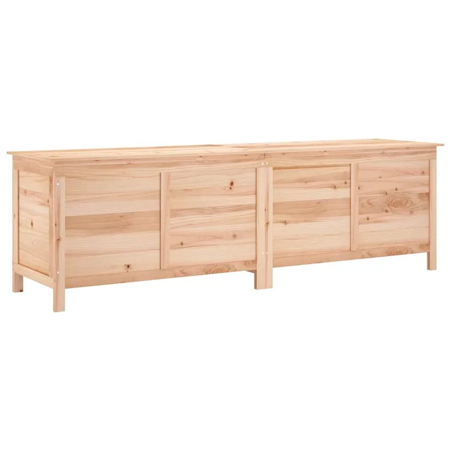 Boîte de rangement de jardin 198,5x50x56,5 cm bois massif sapin - 2