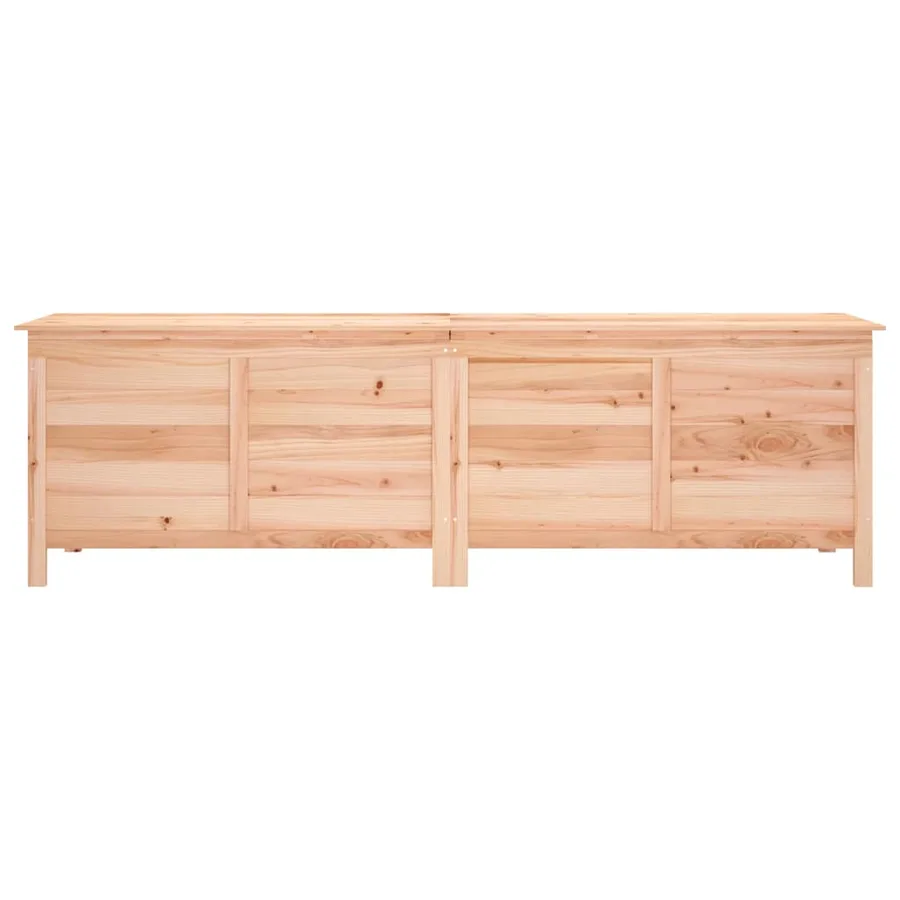 Boîte de rangement de jardin 198,5x50x56,5 cm bois massif sapin - 4