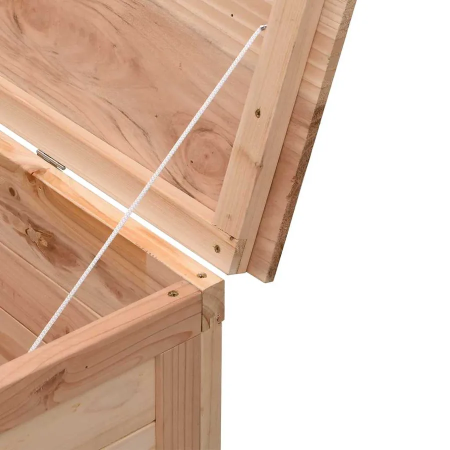 Boîte de rangement de jardin 198,5x50x56,5 cm bois massif sapin - 7