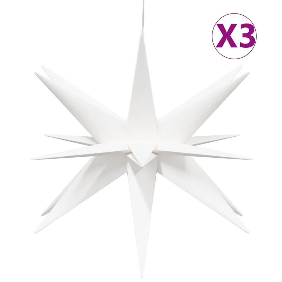 Lumières de Noël avec LED 3 pcs pliable blanc 57 cm - 2