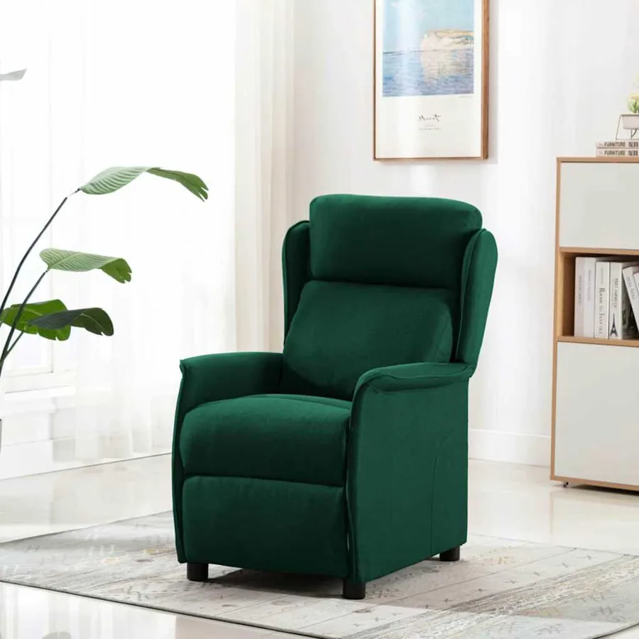 Chaise de massage Vert foncé 93.5 x 67.5 x 101.5 cm tissu - 2