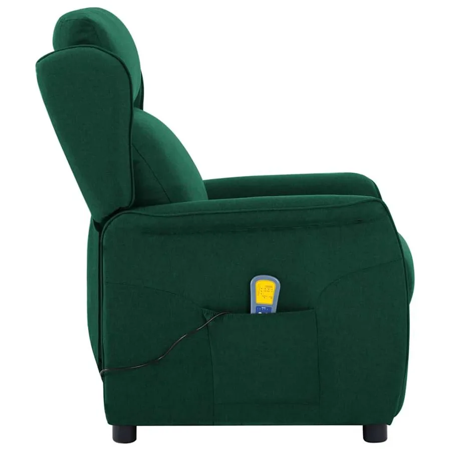 Chaise de massage Vert foncé 93.5 x 67.5 x 101.5 cm tissu - 4