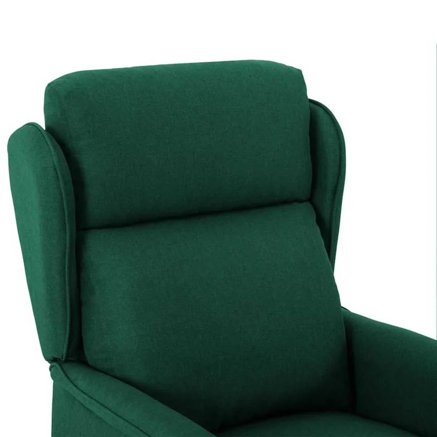 Chaise de massage Vert foncé 93.5 x 67.5 x 101.5 cm tissu - 5