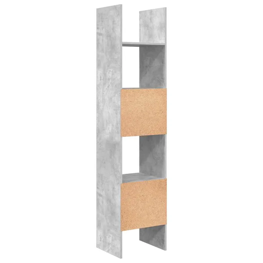 Bibliothèque Gris béton 40x35x180 cm Bois d’ingénierie - 7