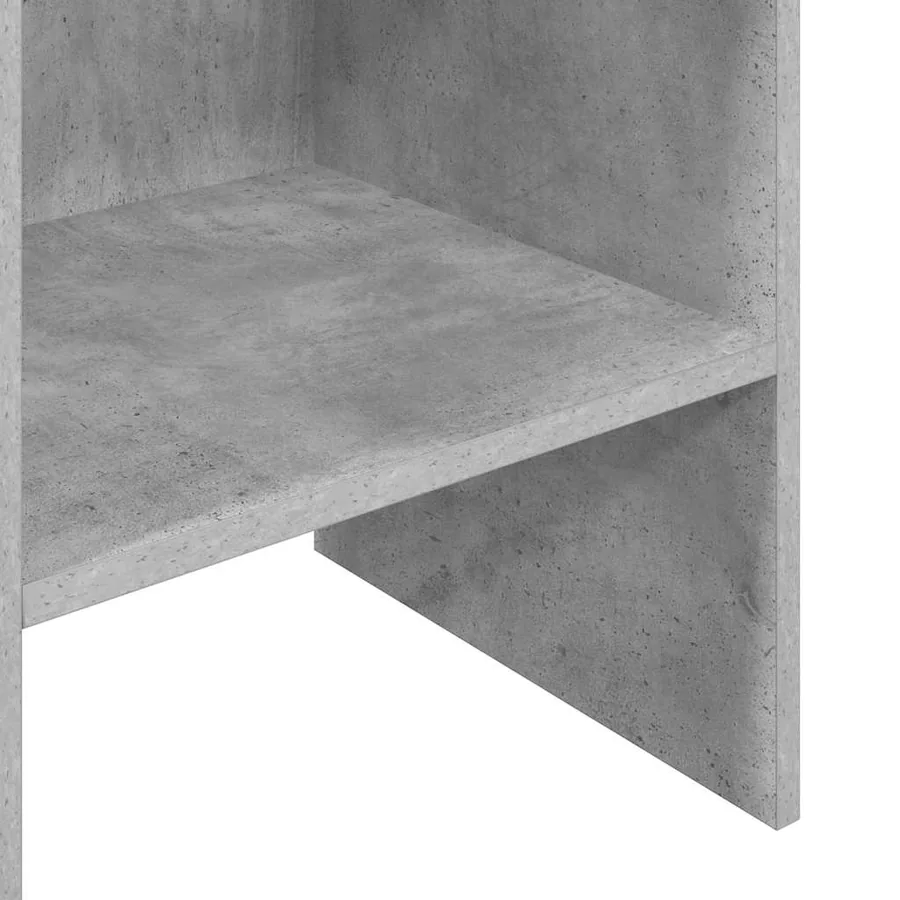 Bibliothèque Gris béton 40x35x180 cm Bois d’ingénierie - 8