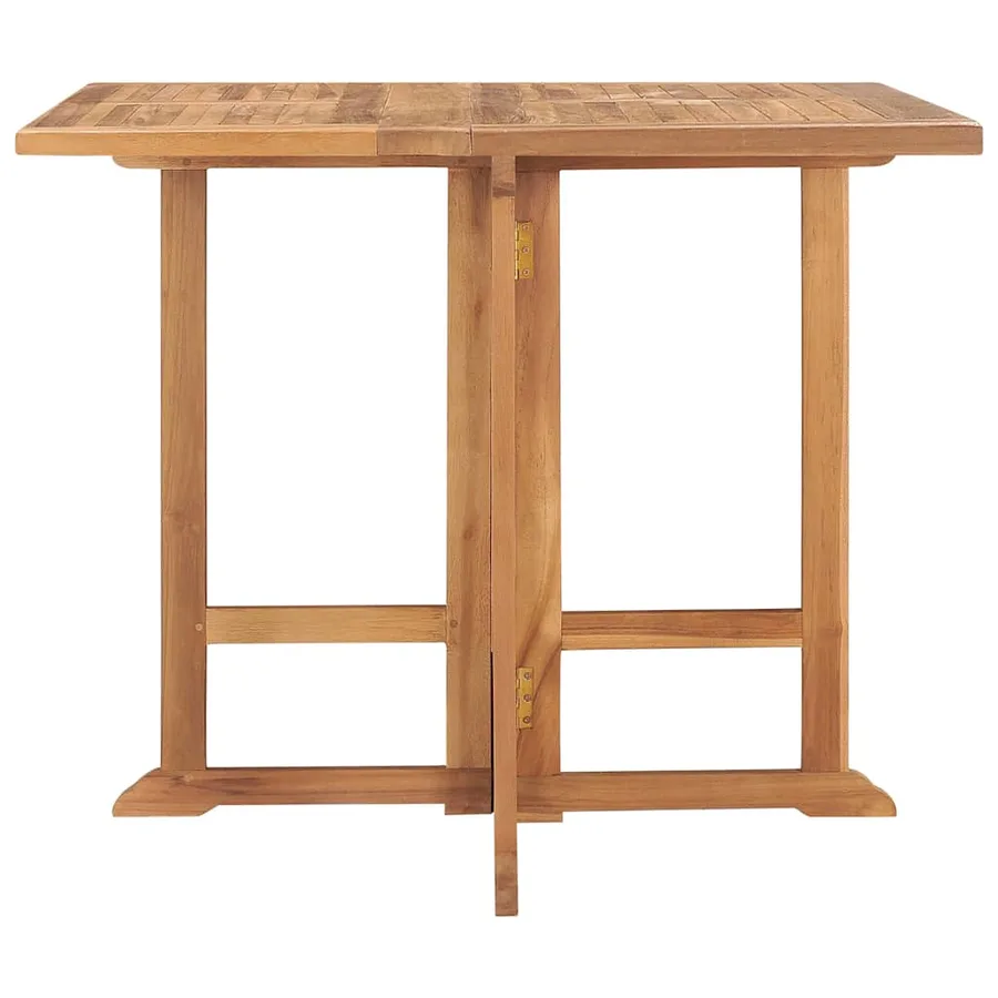 Table à dîner pliable de jardin Ø90x75 cm Bois de teck solide - 2