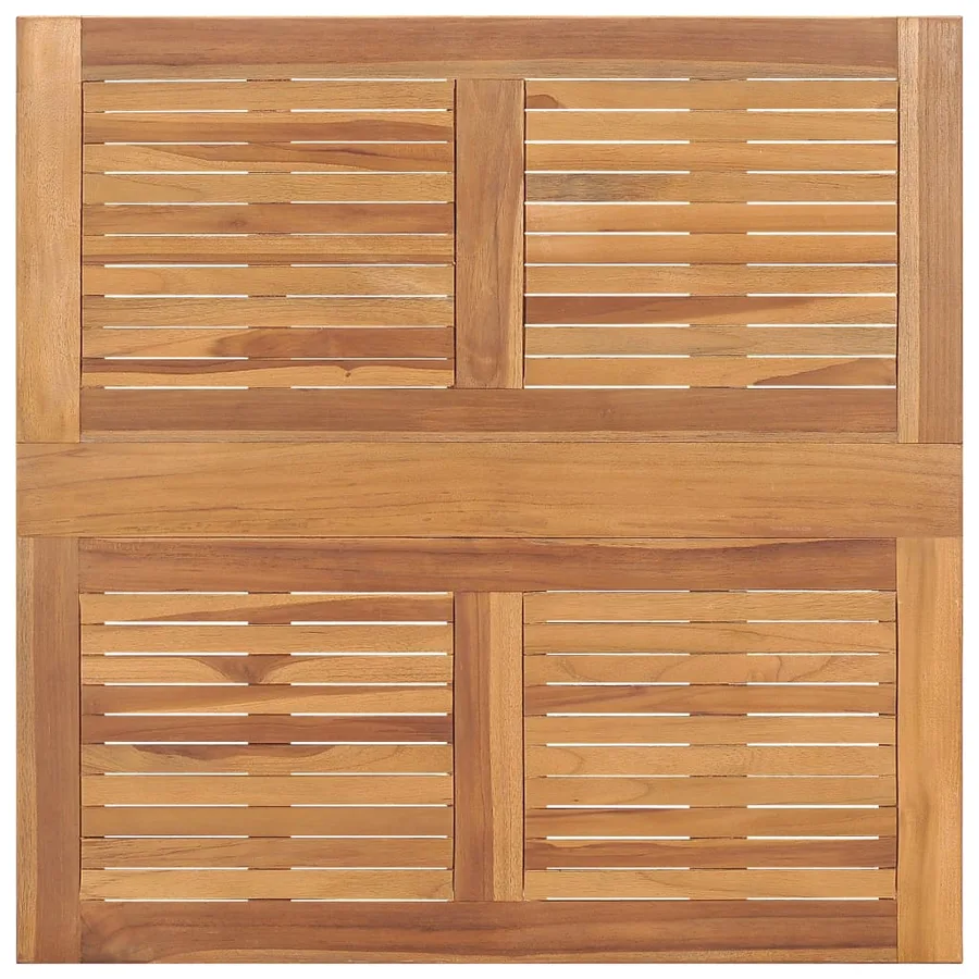 Table à dîner pliable de jardin Ø90x75 cm Bois de teck solide - 4