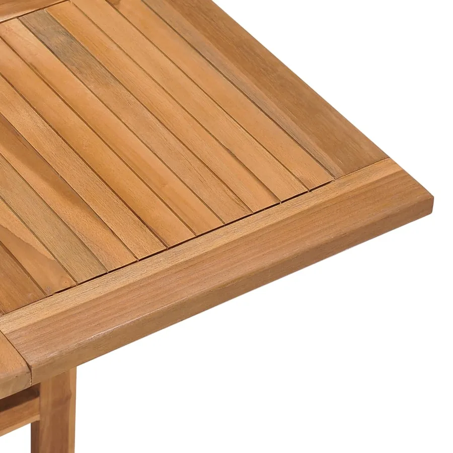 Table à dîner pliable de jardin Ø90x75 cm Bois de teck solide - 6