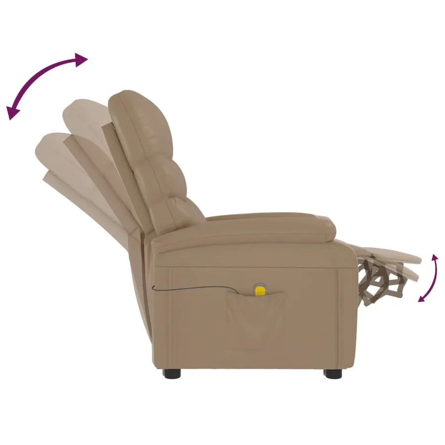 Fauteuil de massage Cappuccino Similicuir - 7