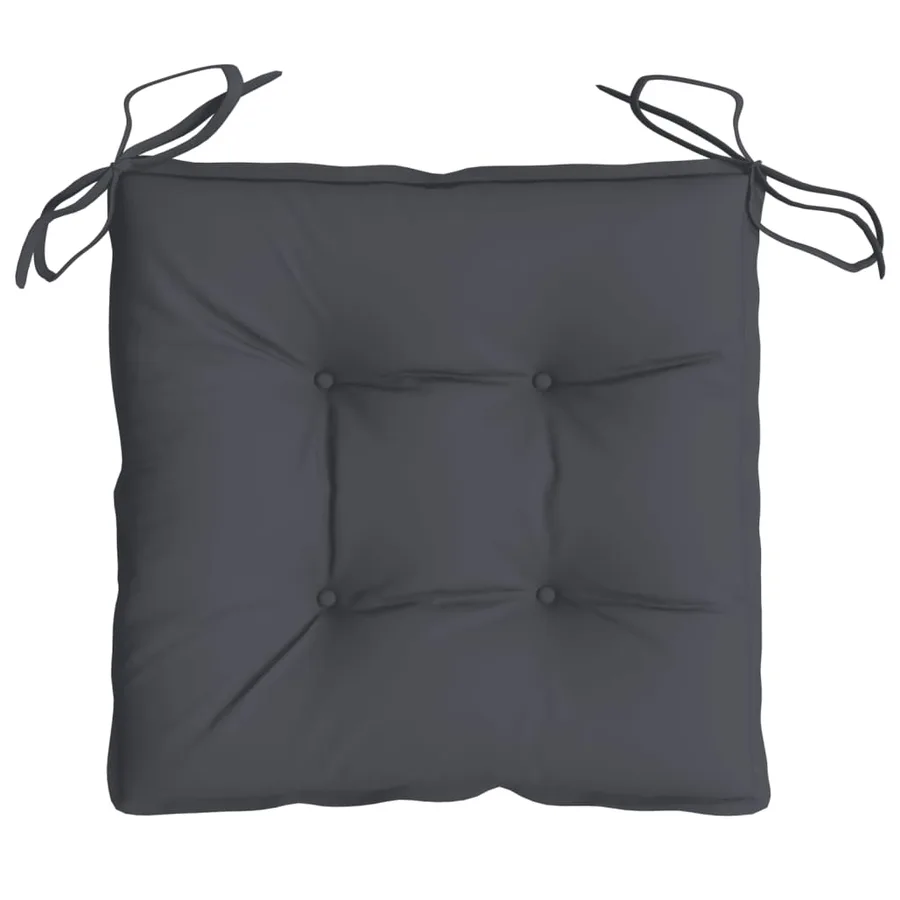 Coussins de chaise lot de 4 anthracite 50x50x7 cm tissu oxford - 6