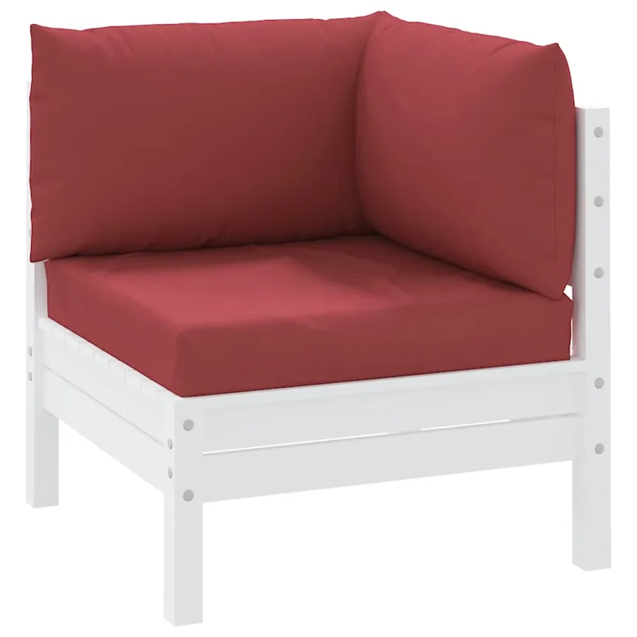 Coussins de palette lot de 3 rouge bordeaux tissu oxford - 3