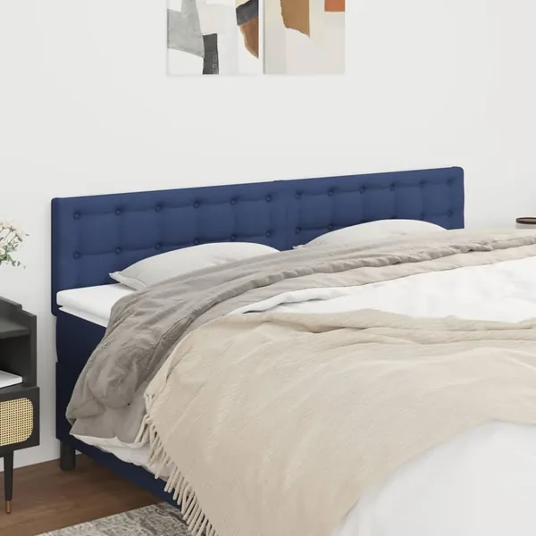 Têtes de lit Bleu 200x5x78/88 cm Tissu