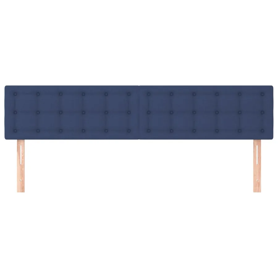 Têtes de lit Bleu 200x5x78/88 cm Tissu - 3