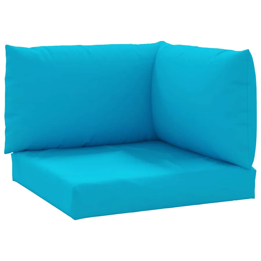 Coussins de palette lot de 3 bleu clair tissu oxford - 2
