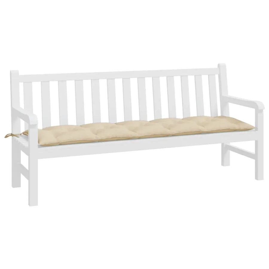 Coussin de banc de jardin beige 180x50x7 cm tissu oxford - 3