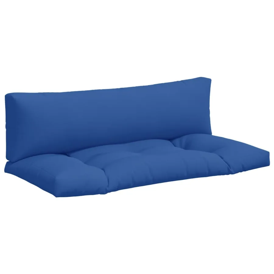 Coussins de palette lot de 2 bleu tissu - 2