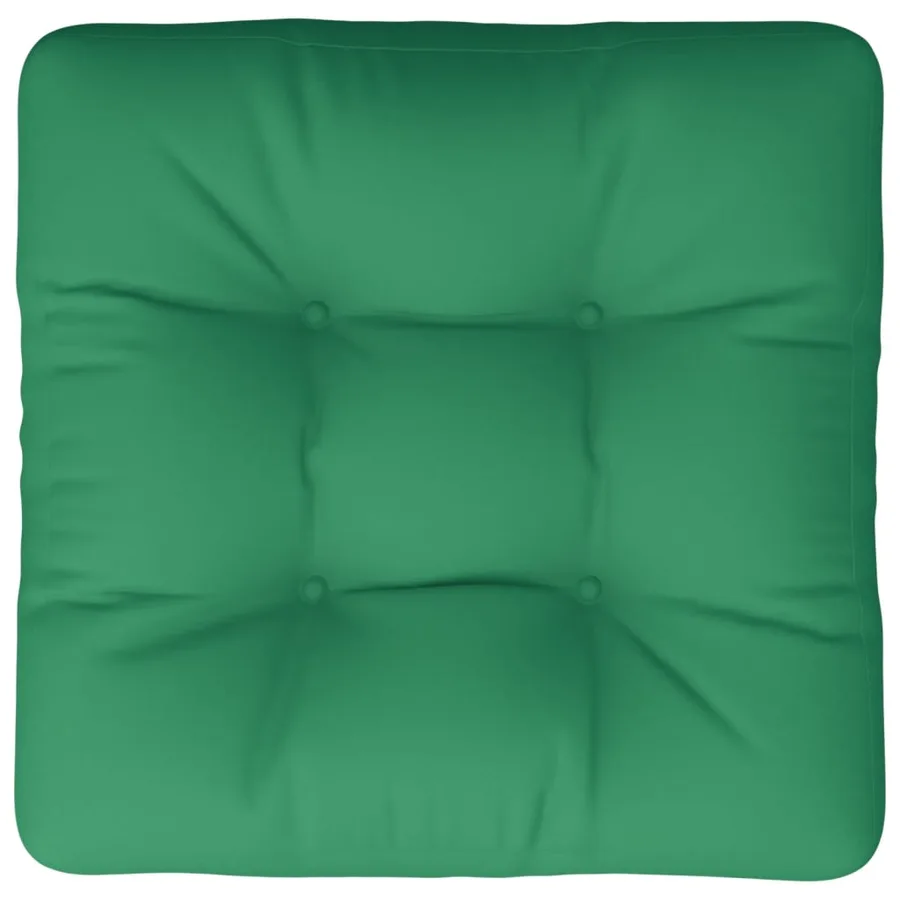 Coussin de palette vert 58x58x10 cm tissu - 6