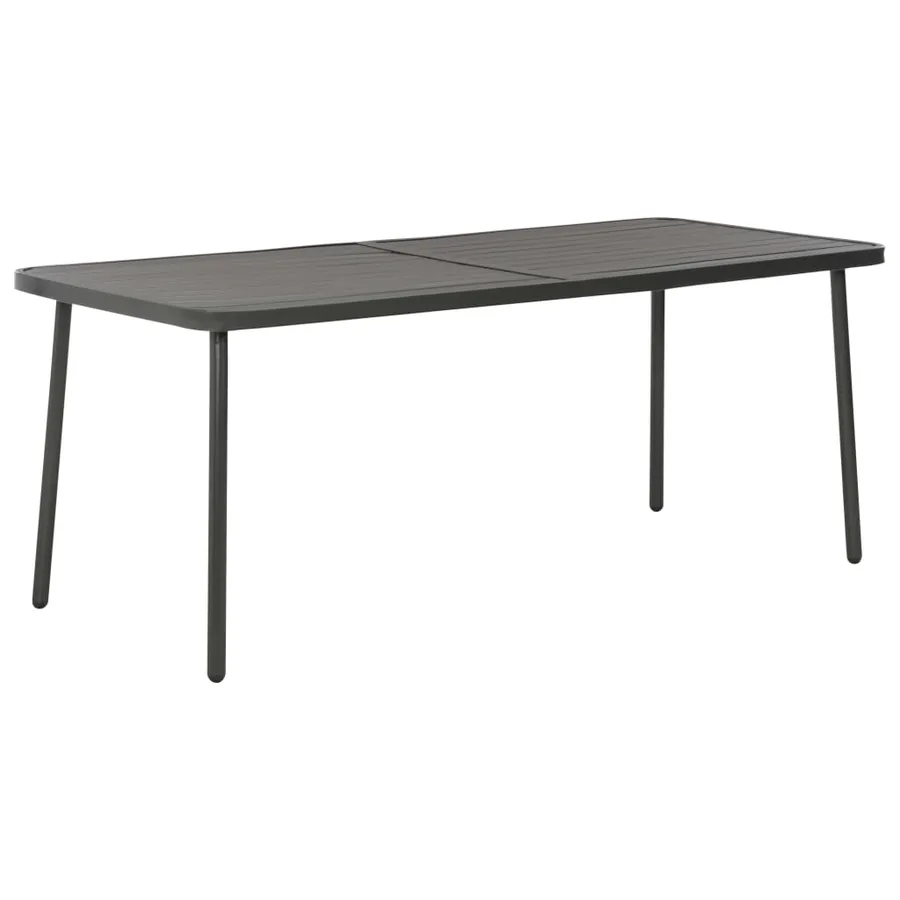 Table de jardin Gris foncé 180x83x72 cm Acier