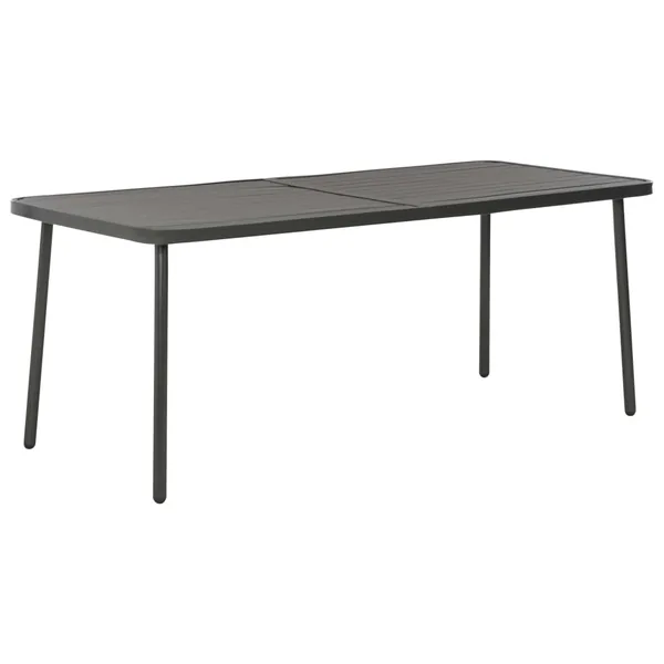 Table de jardin Gris foncé 180x83x72 cm Acier