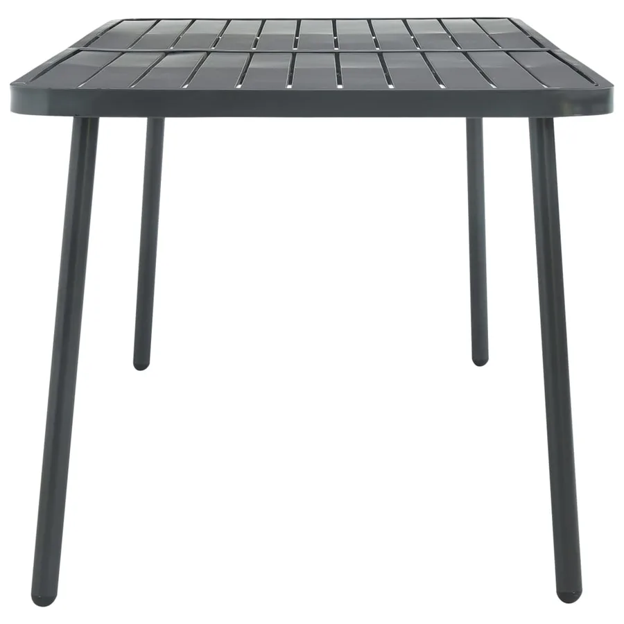 Table de jardin Gris foncé 180x83x72 cm Acier - 3