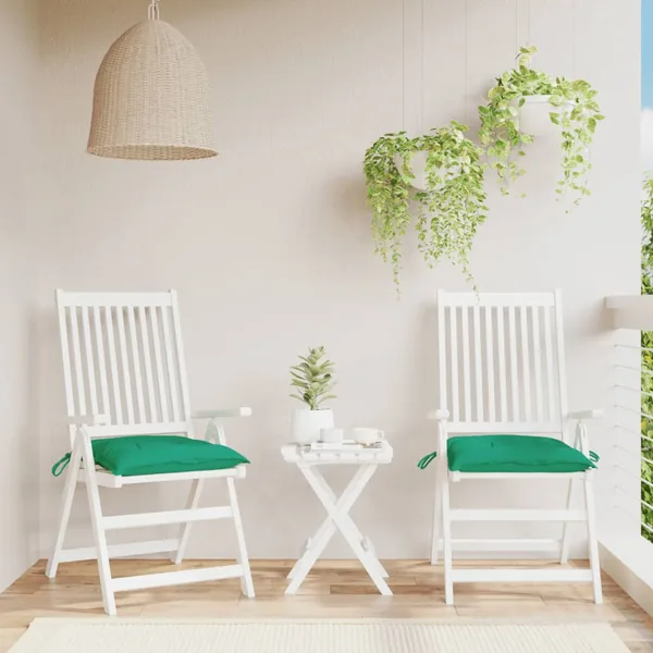 Coussins de palette lot de 2 vert 50x50x7 cm tissu oxford