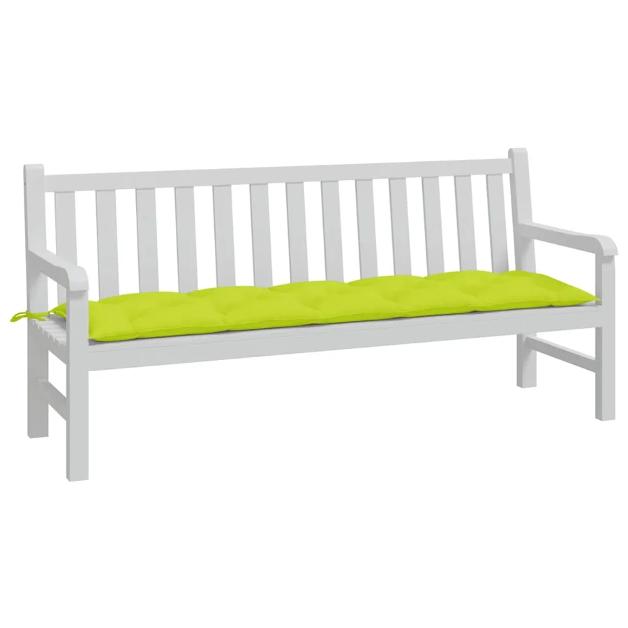 Coussin de banc de jardin vert brillant 180x50x7cm tissu oxford - 3