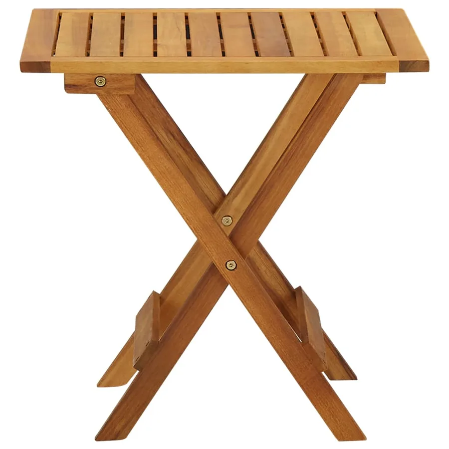 Table de bistro 46x46x47 cm Bois d'acacia massif - 3